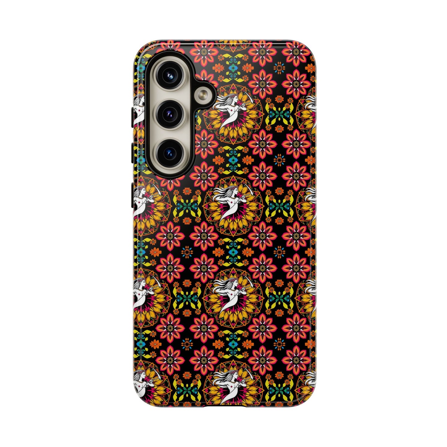 Tough Cases, Sagittarius, Zodiac v2, Flower Pattern