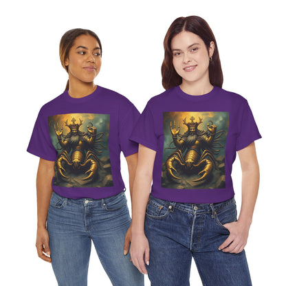 Unisex Heavy Cotton T-Shirt, Desert Scorpio King, Zodiac Design