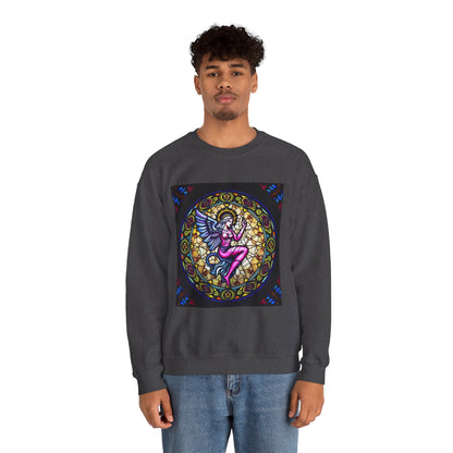 Unisex Heavy Blend™ Crewneck Sweatshirt, Glass 1, Virgo Zodiac Design