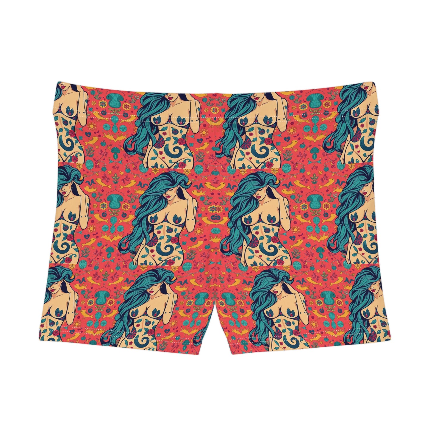 Women's Shorts, (AOP), Aquarius, Zodiac v2, Sexy Pattern