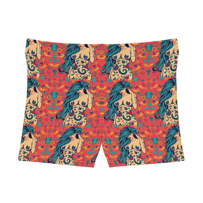 Women's Shorts, (AOP), Aquarius, Zodiac v2, Sexy Pattern