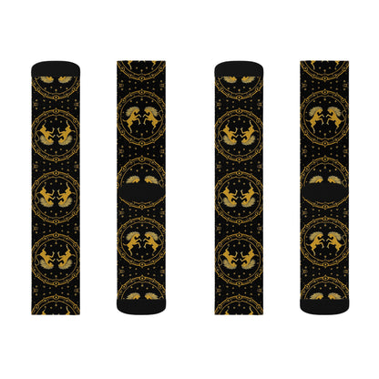 Sublimation Socks, Gemini, Zodiac, Pattern