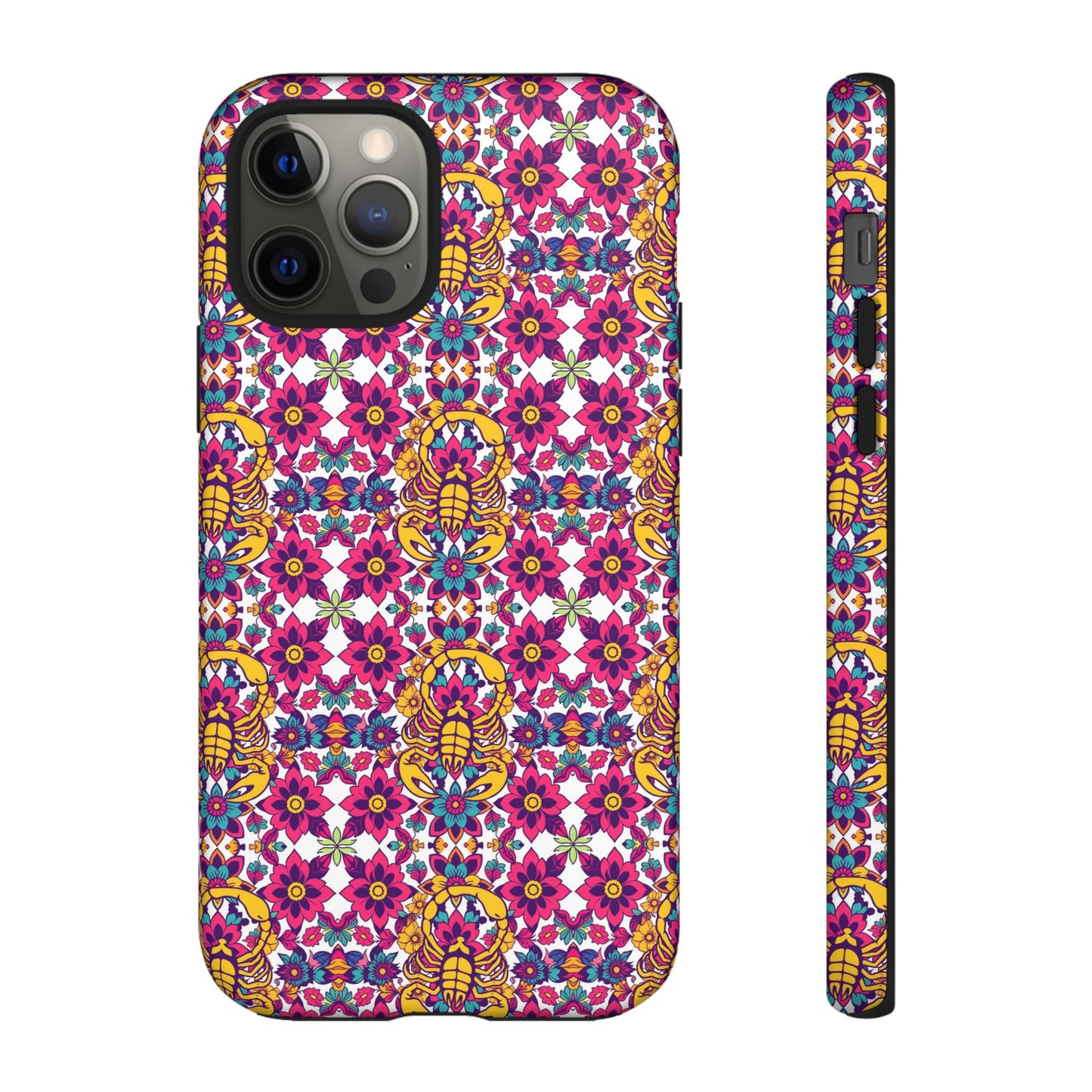 Tough Cases, Scorpio, Zodiac v2, Flower Pattern