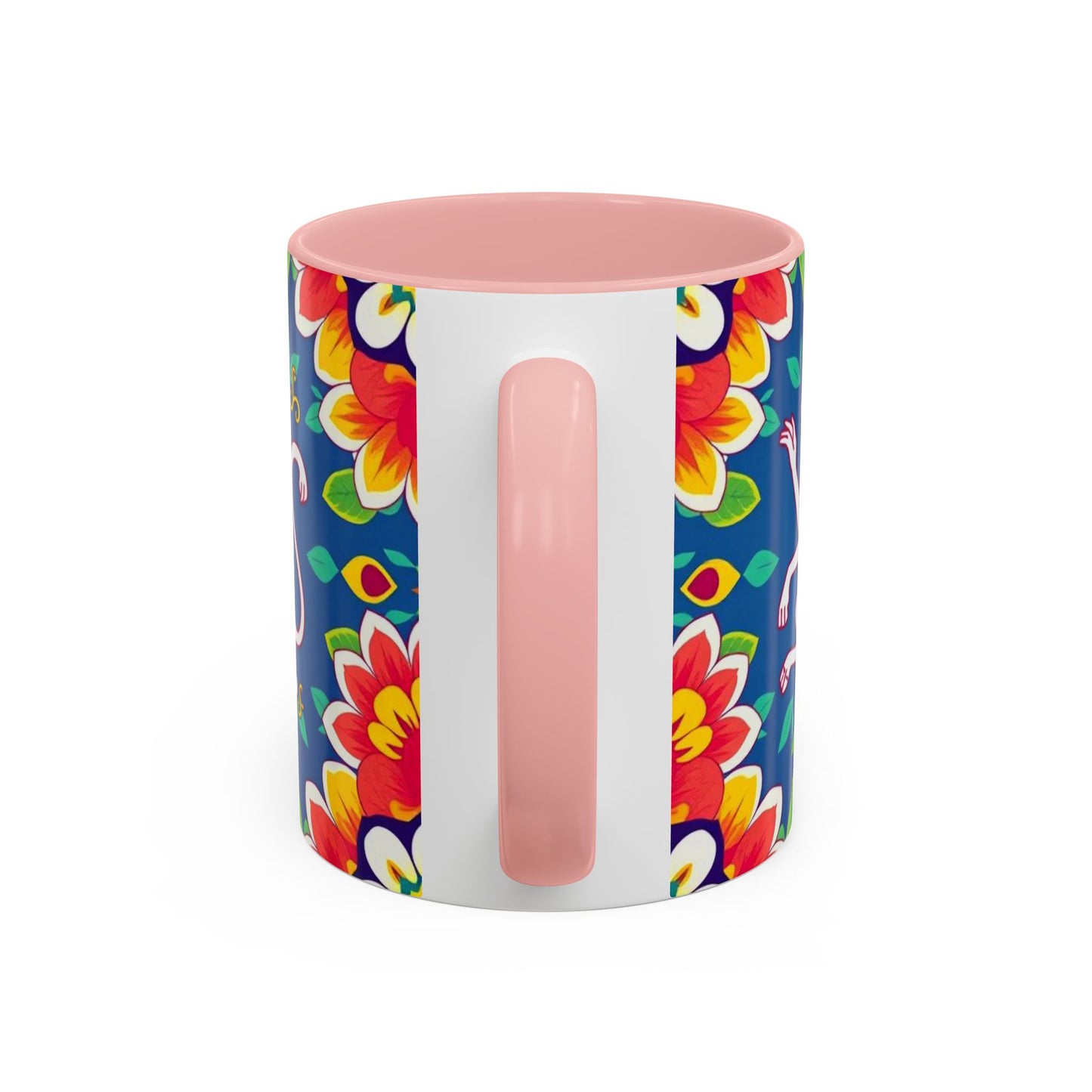 Accent Coffee Mug, Virgo, Zodiac v3. Flower Pattern, (11, 15oz)