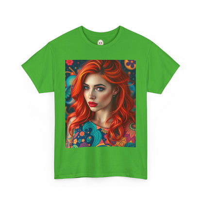 Unisex Heavy Cotton T-Shirt, Aquarius, Zodiac v1, Sexy Art