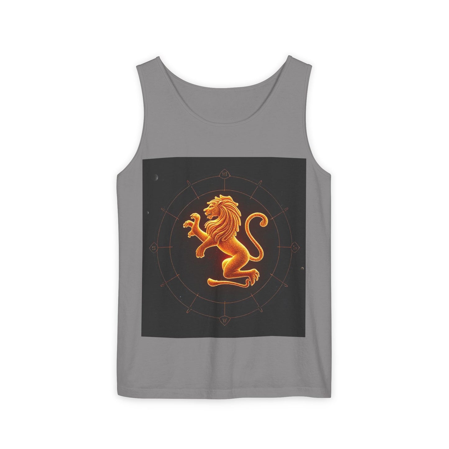 Unisex Garment-Dyed, Tank Top, Leo Design, Space Animal v1, 100% US cotton