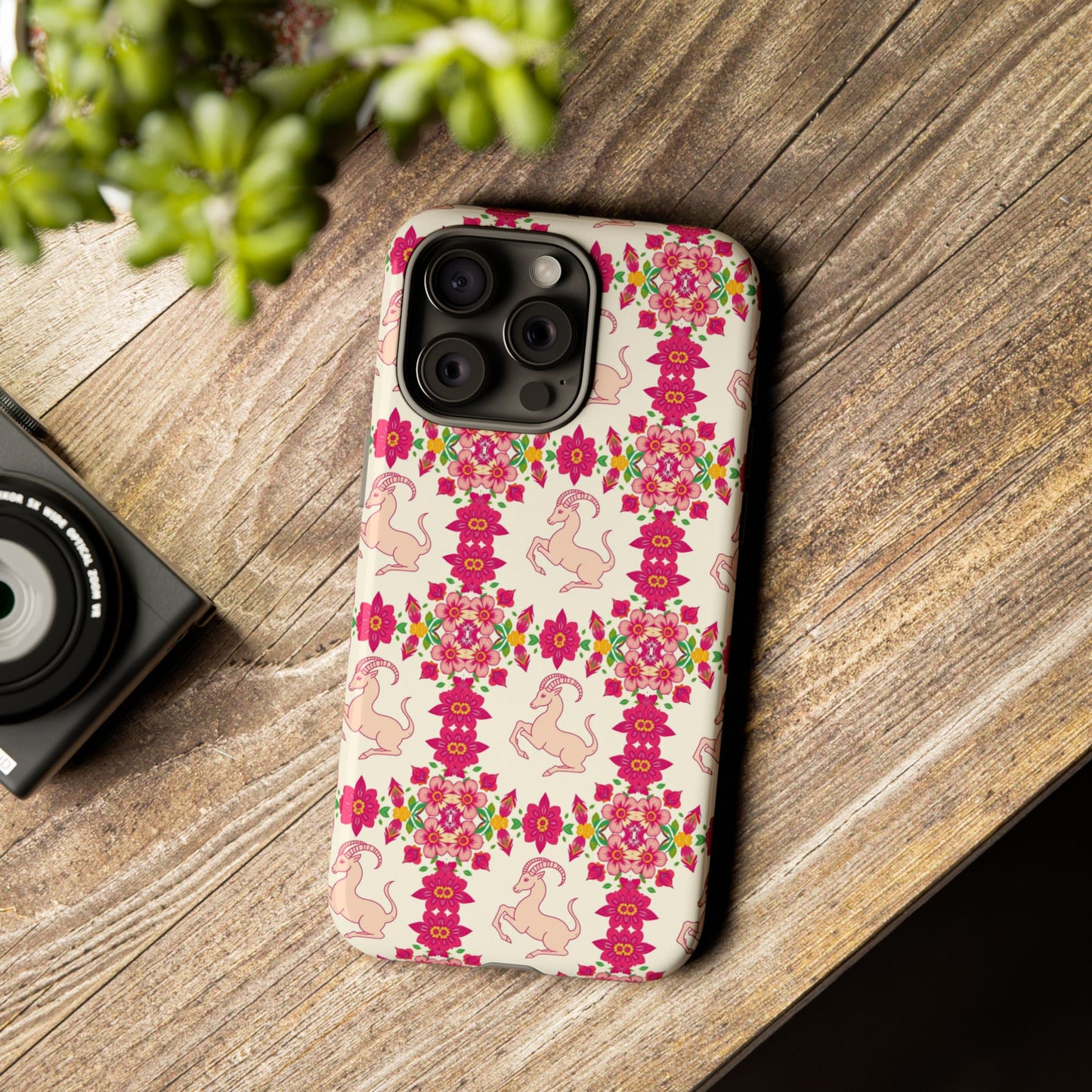 Tough Cases, Capricorn, Zodiac v3, Flower Pattern