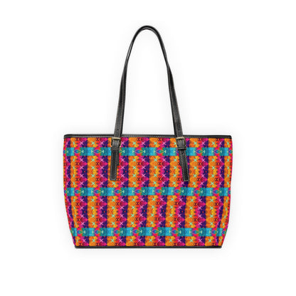 Leather Shoulder Bag, Pisces, Zodiac v1, Shapes Pattern