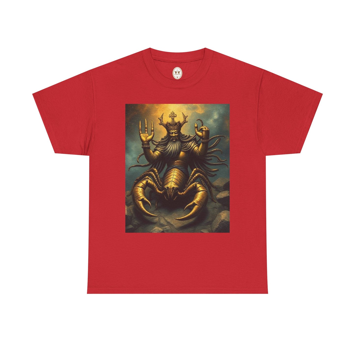 Unisex Heavy Cotton T-Shirt, Desert Scorpio King, Zodiac Design