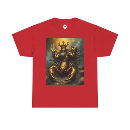 Unisex Heavy Cotton T-Shirt, Desert Scorpio King, Zodiac Design