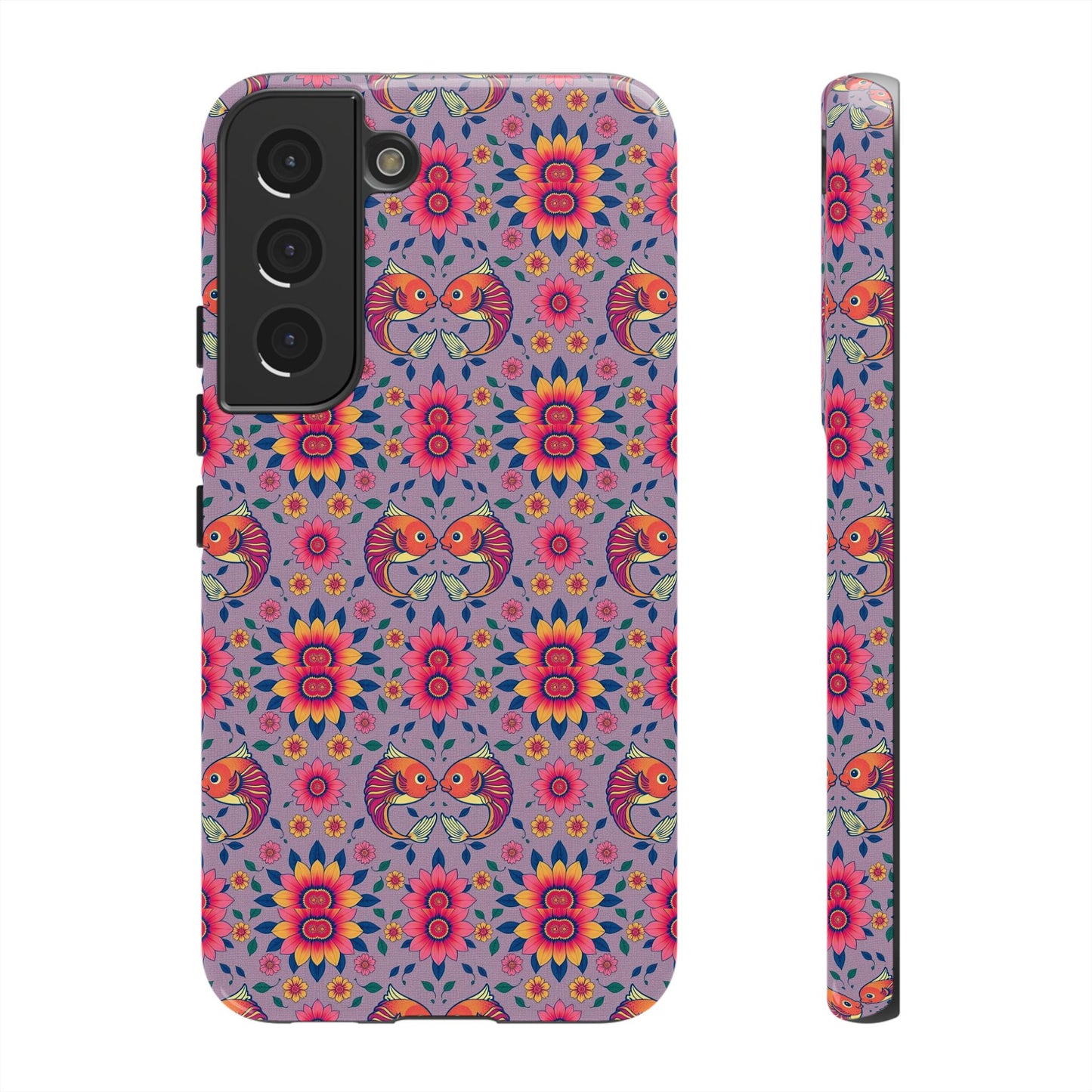 Tough Cases, Pisces, Zodiac v3, Flower Pattern