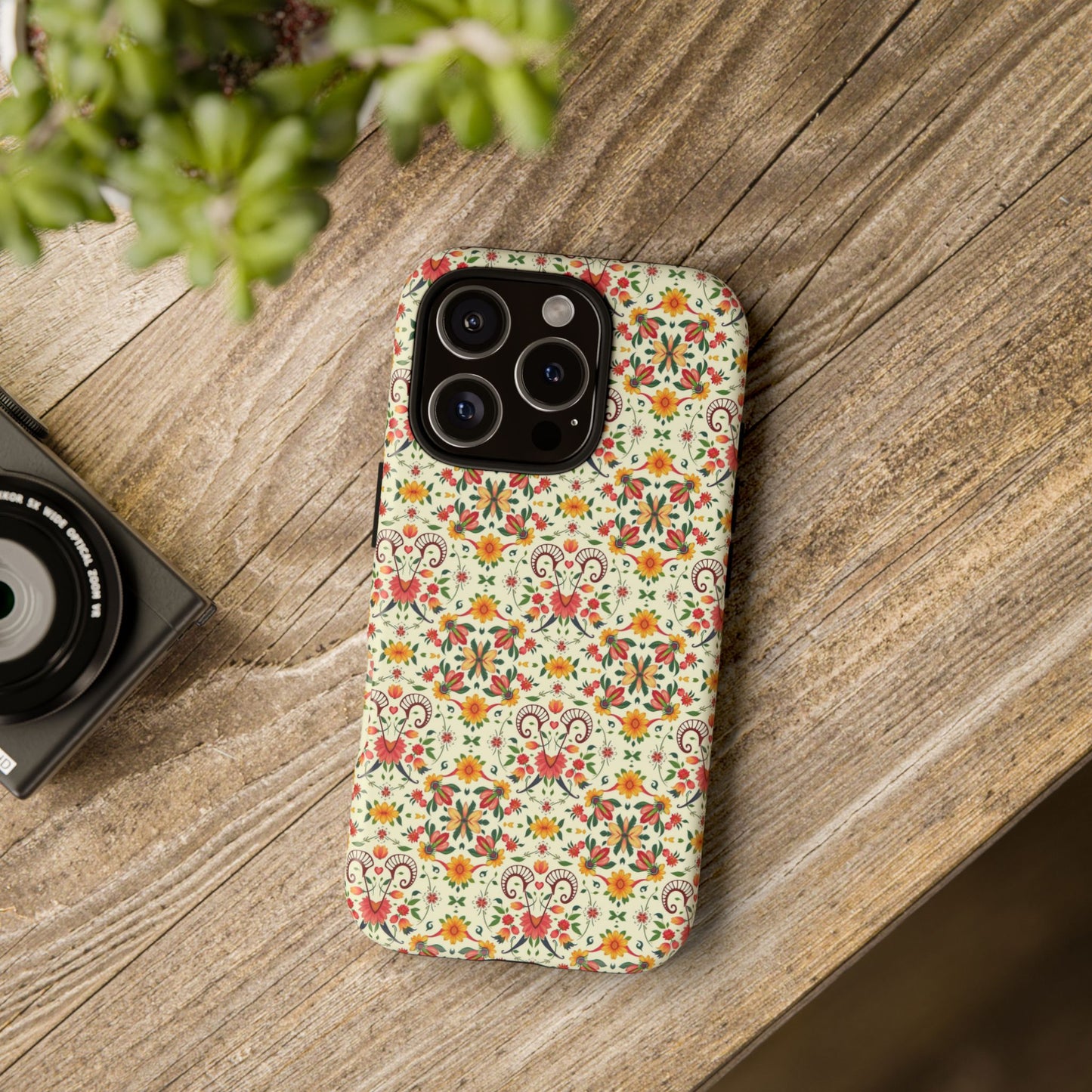 Tough Cases, Aries, Zodiac, Flower Pattern