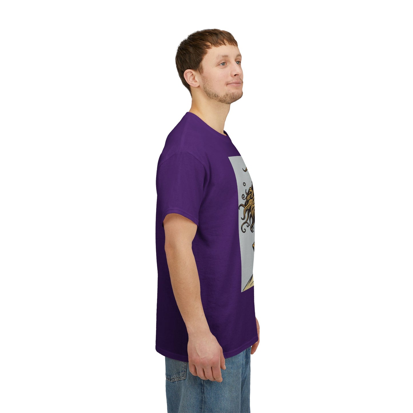 Unisex Heavy Cotton T-Shirt, Capricorn God v3, Zodiac Design