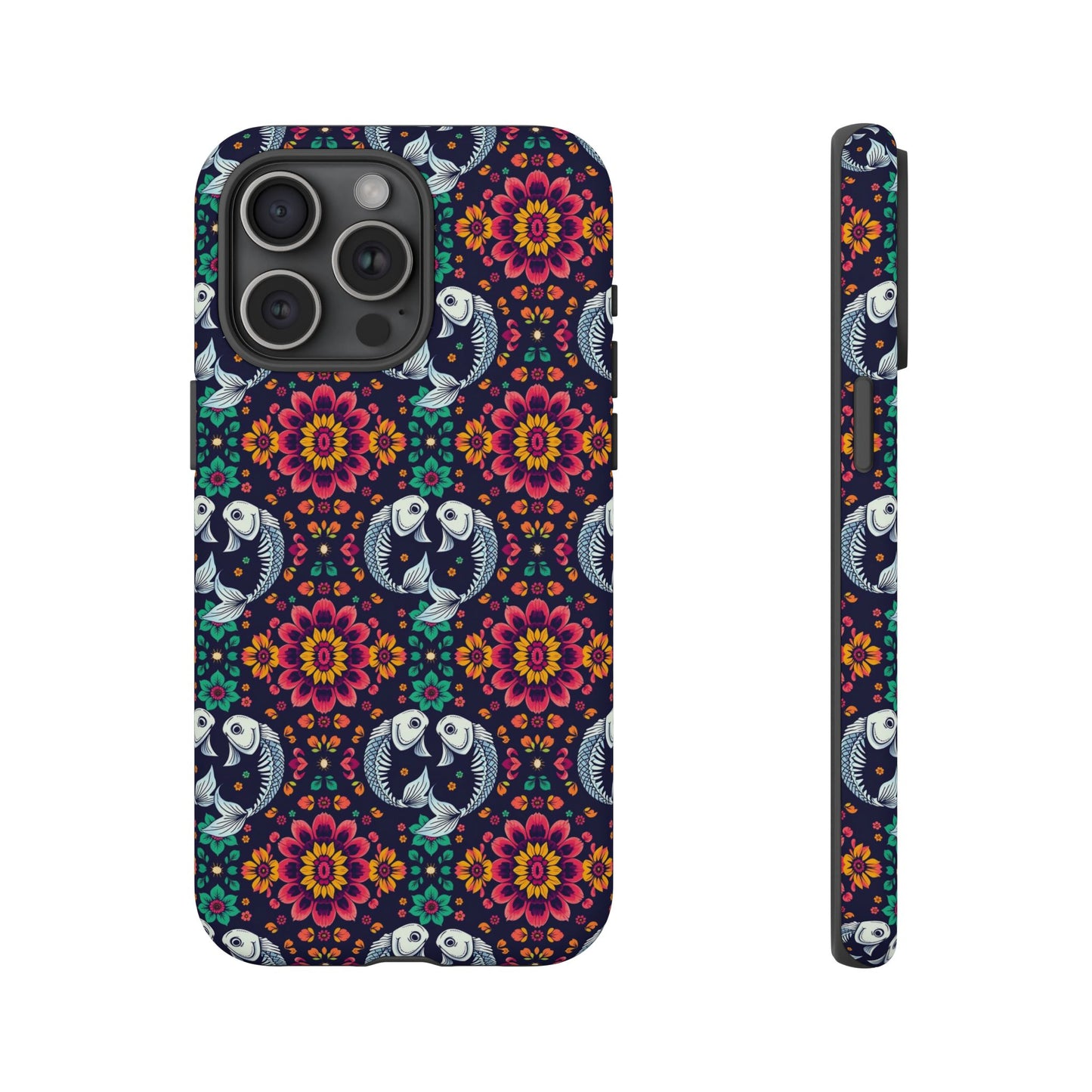 Tough Cases, Pisces, Zodiac v4, Flower Pattern