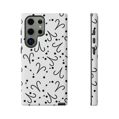 Tough Cases with the Aries Zodiac sign for iPhone, Samsung Galaxy, and Google Pixel devices