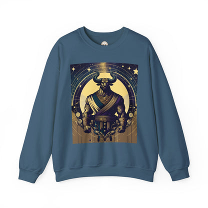 Unisex Heavy Blend™ Crewneck Sweatshirt, Minotaur, Taurus Zodiac Design