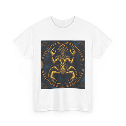 Unisex Heavy Cotton T-Shirt, Scorpion King, Cancer Zodiac Design