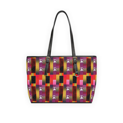 Leather Shoulder Bag, Capricorn, Zodiac v2, Shapes Pattern