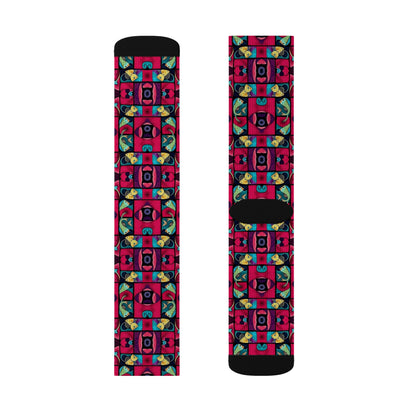 Sublimation Socks, Pisces, Zodiac v2, Shapes Pattern