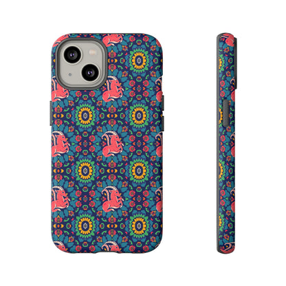 Tough Cases, Capricorn, Zodiac v1, Flower Pattern