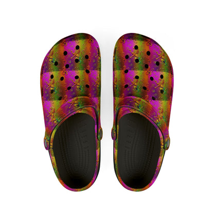 EVA Foam Rubber Shoes, (AOP), Leo, Zodiac v3, Pattern