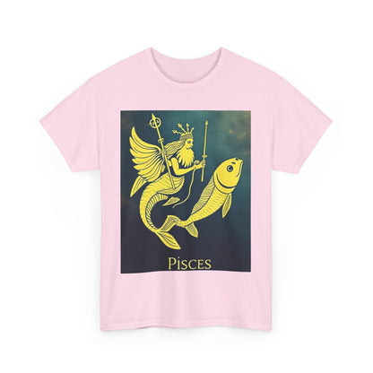 Unisex Heavy Cotton T-Shirt, Pisces Quuen v1, Zodiac Design