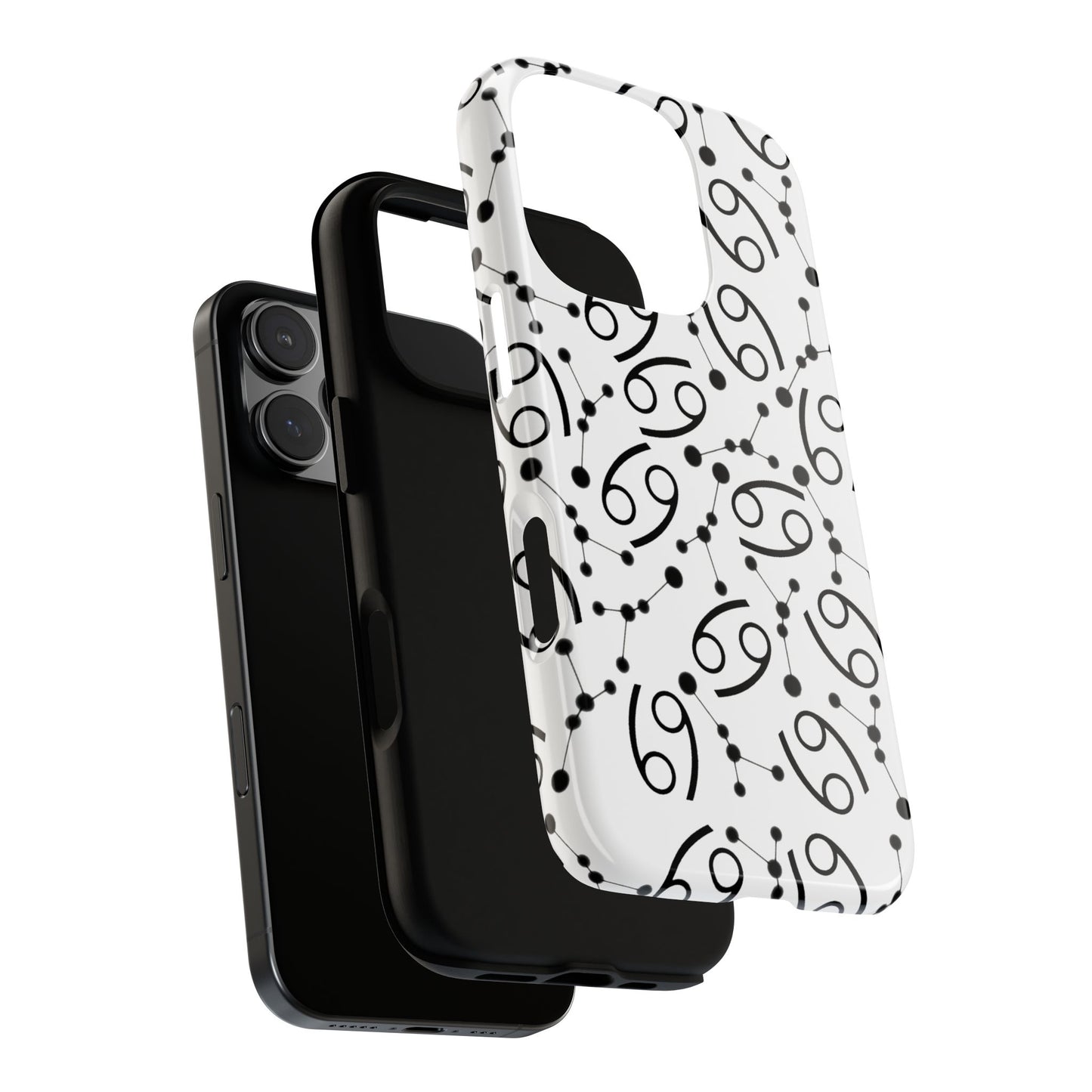 Tough Cases with the Cancer Zodiac sign for iPhone, Samsung Galaxy, and Google Pixel devices