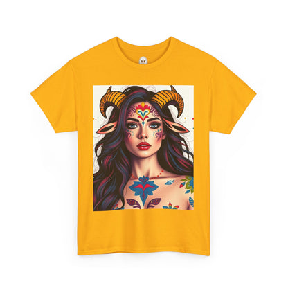 Unisex Heavy Cotton T-Shirt, Taurus, Zodiac v1, Sexy Art