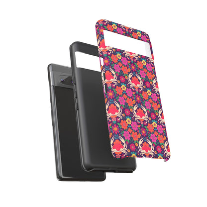 Tough Cases, Cancer, Zodiac v1, Flower Pattern