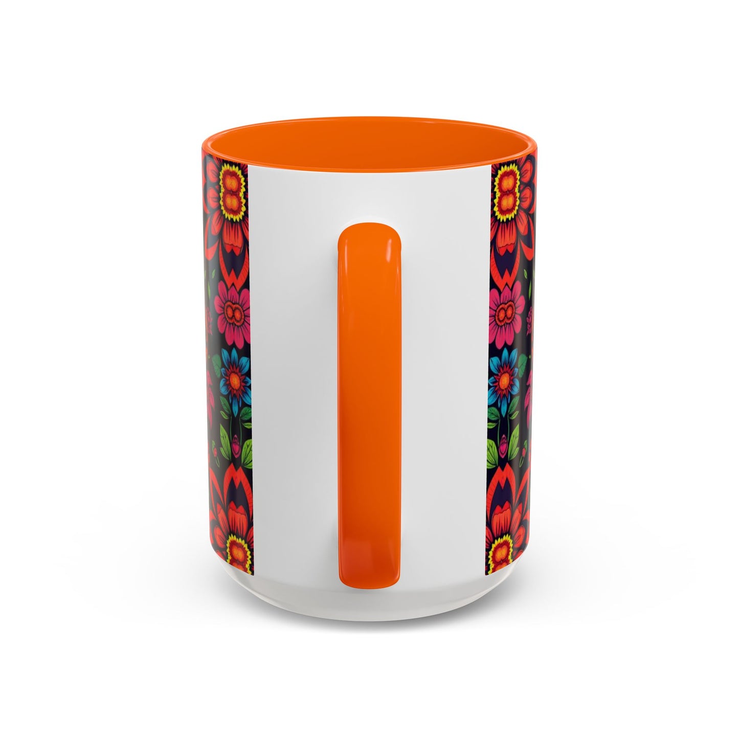 Accent Coffee Mug, Cancer, Zodiac v4, Flower Pattern, (11, 15oz)