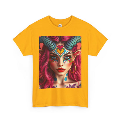 Unisex Heavy Cotton T-Shirt, Taurus, Zodiac, Sexy Art