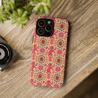 Tough Cases, Leo, Zodiac v1, Flower Pattern