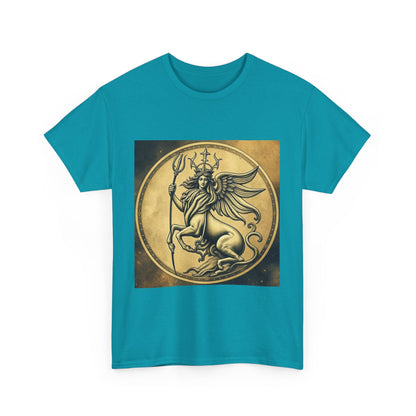 Unisex Heavy Cotton T-Shirt, Animal Angel v1, Virgo Zodiac Design