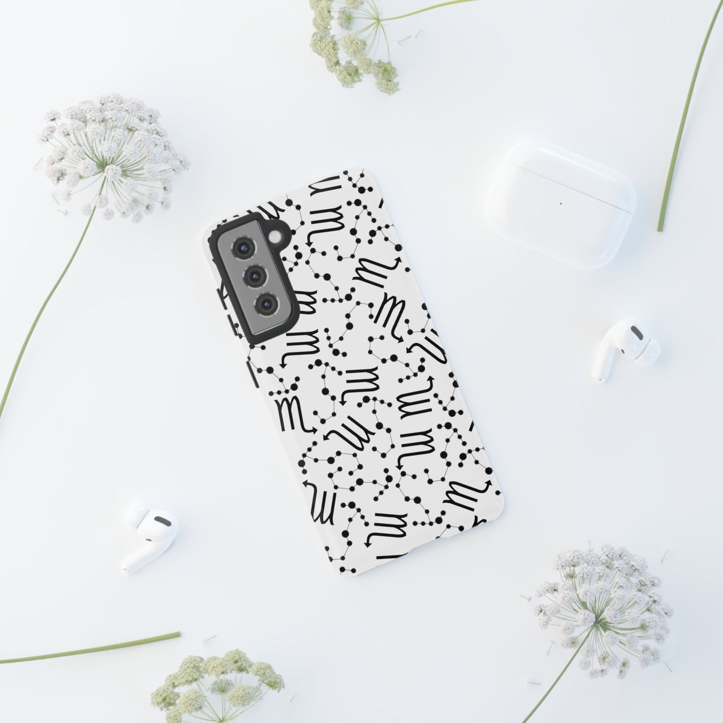Tough Cases with the Scorpio Zodiac sign for iPhone, Samsung Galaxy, and Google Pixel devices
