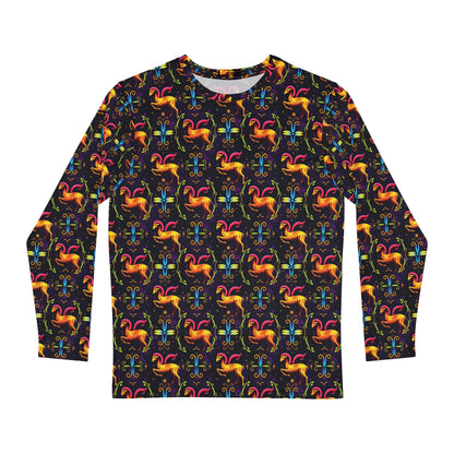 Men's Long Sleeve Shirt, (AOP), Aries, Zodiac v2, Pattern