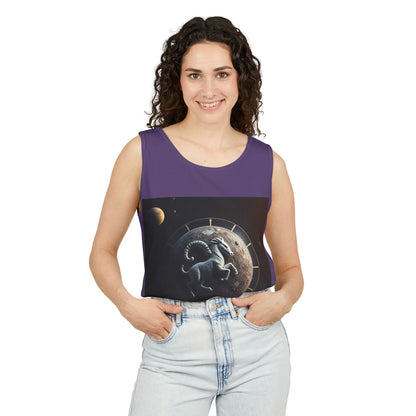Unisex Garment-Dyed, Tank Top, Aries Design, Planet Animal, 100% Ringspun US cotton