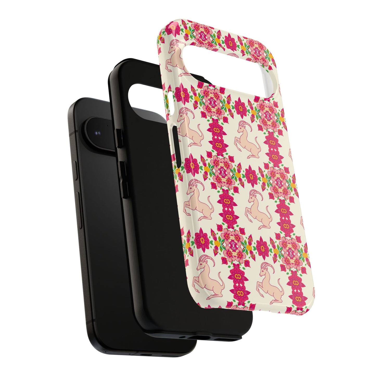 Tough Cases, Capricorn, Zodiac v3, Flower Pattern