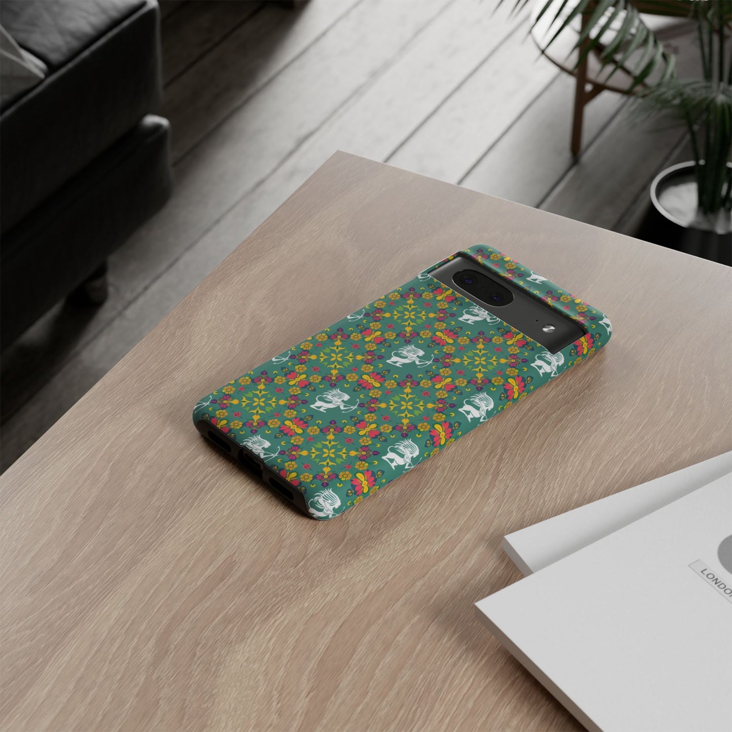 Tough Cases, Sagittarius, Zodiac, Flower Pattern