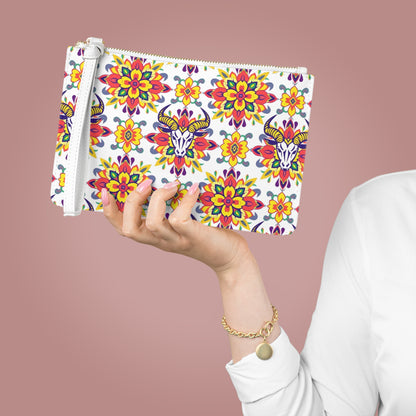 Clutch Bag, Taurus, Zodiac, Flower Pattern