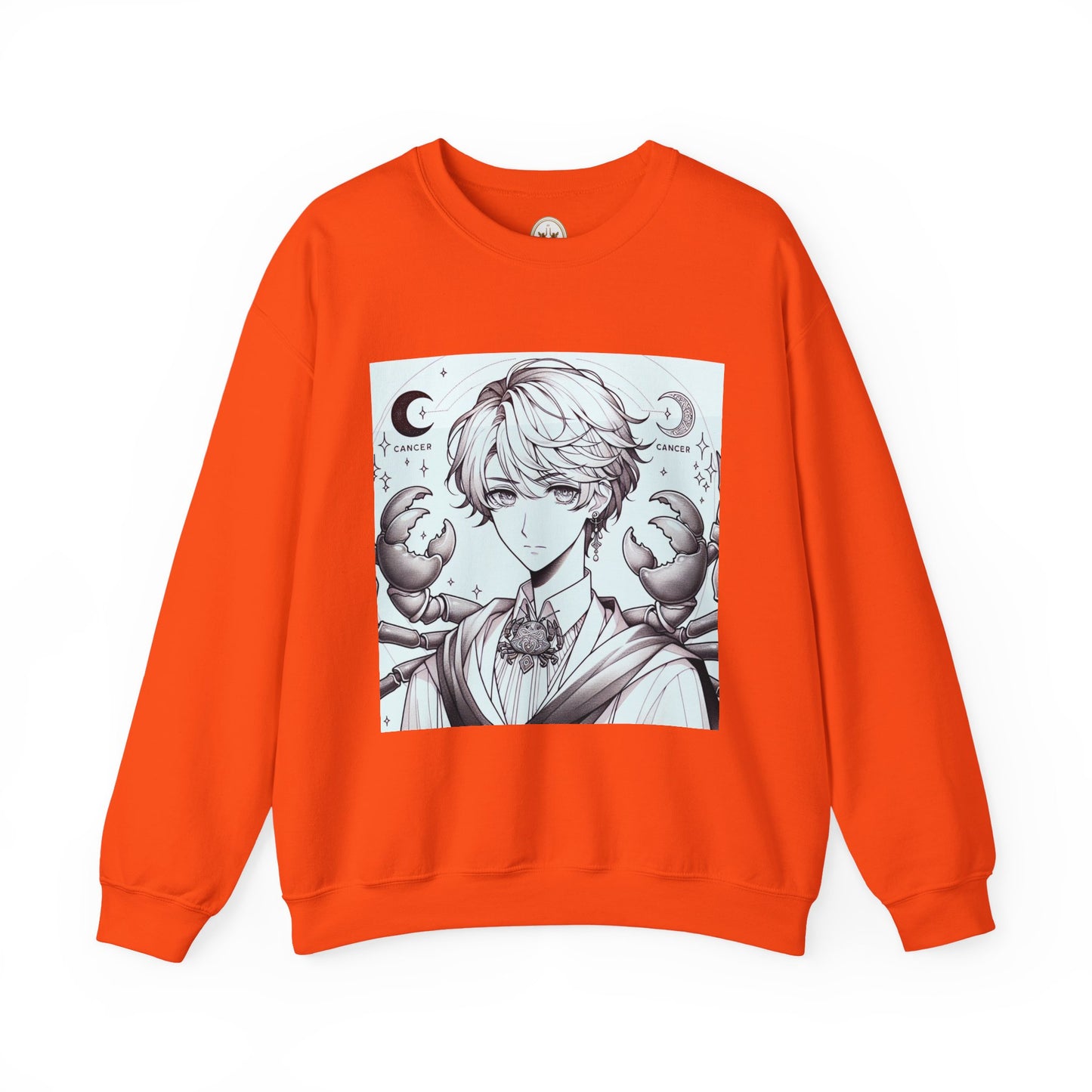 Unisex Heavy Blend™ Crewneck Sweatshirt,Two Moon, Cancer Zodiac Design