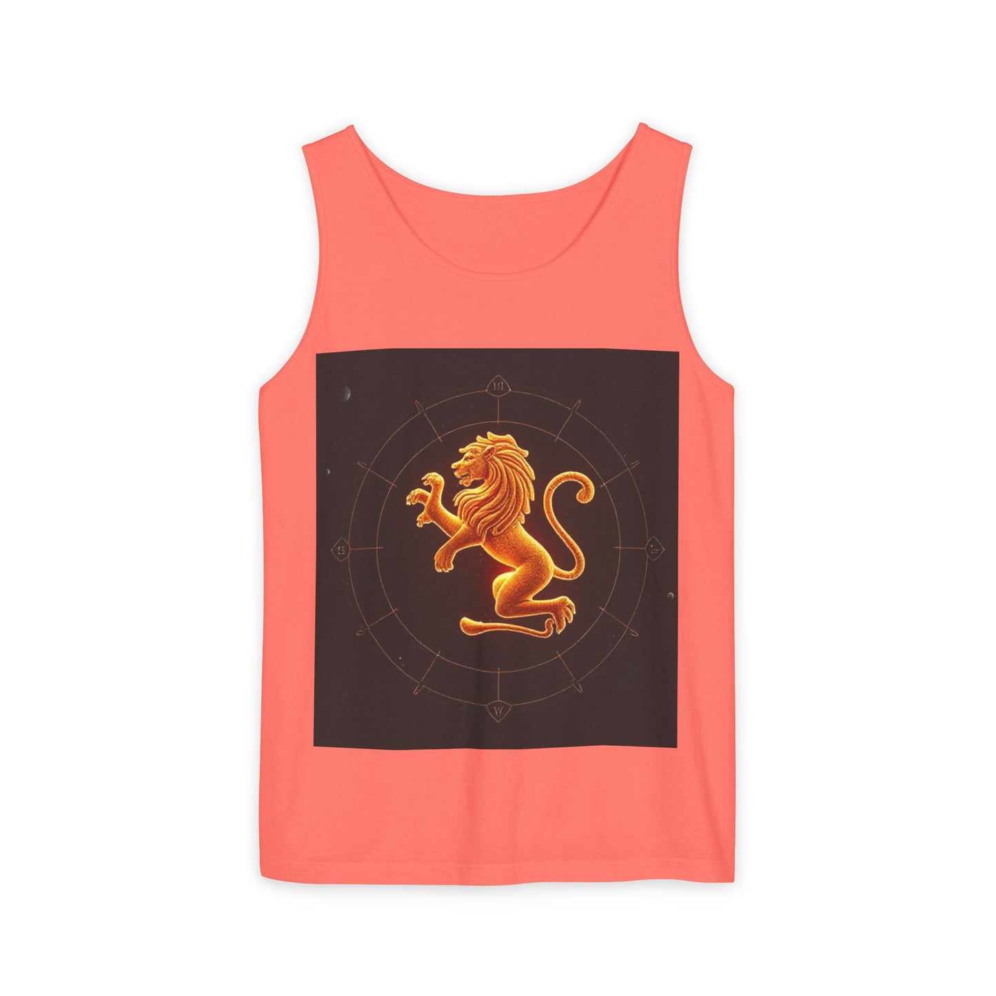 Unisex Garment-Dyed, Tank Top, Leo Design, Space Animal v1, 100% US cotton
