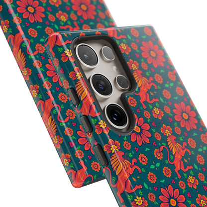 Tough Cases, Leo, Zodiac v2, Flower Pattern