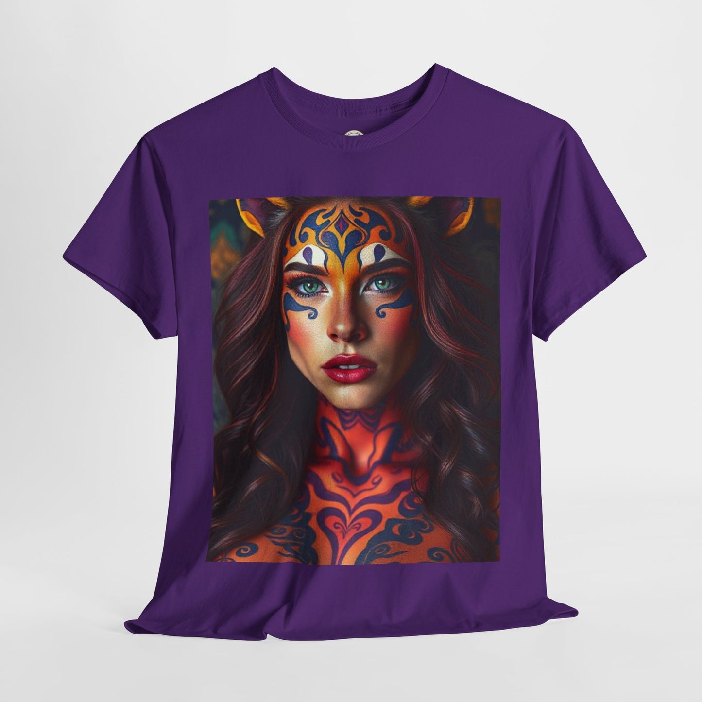 Unisex Heavy Cotton T-Shirt, Leo, Zodiac, Sexy Art