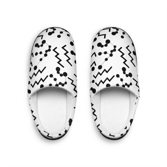 Women's Indoor Slippers, Aquarius Zodiac Sign