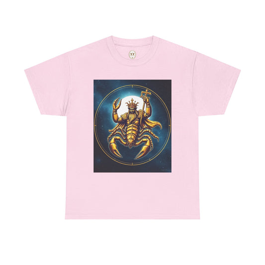 Unisex Heavy Cotton T-Shirt, Moon v1, Scorpio Zodiac Design