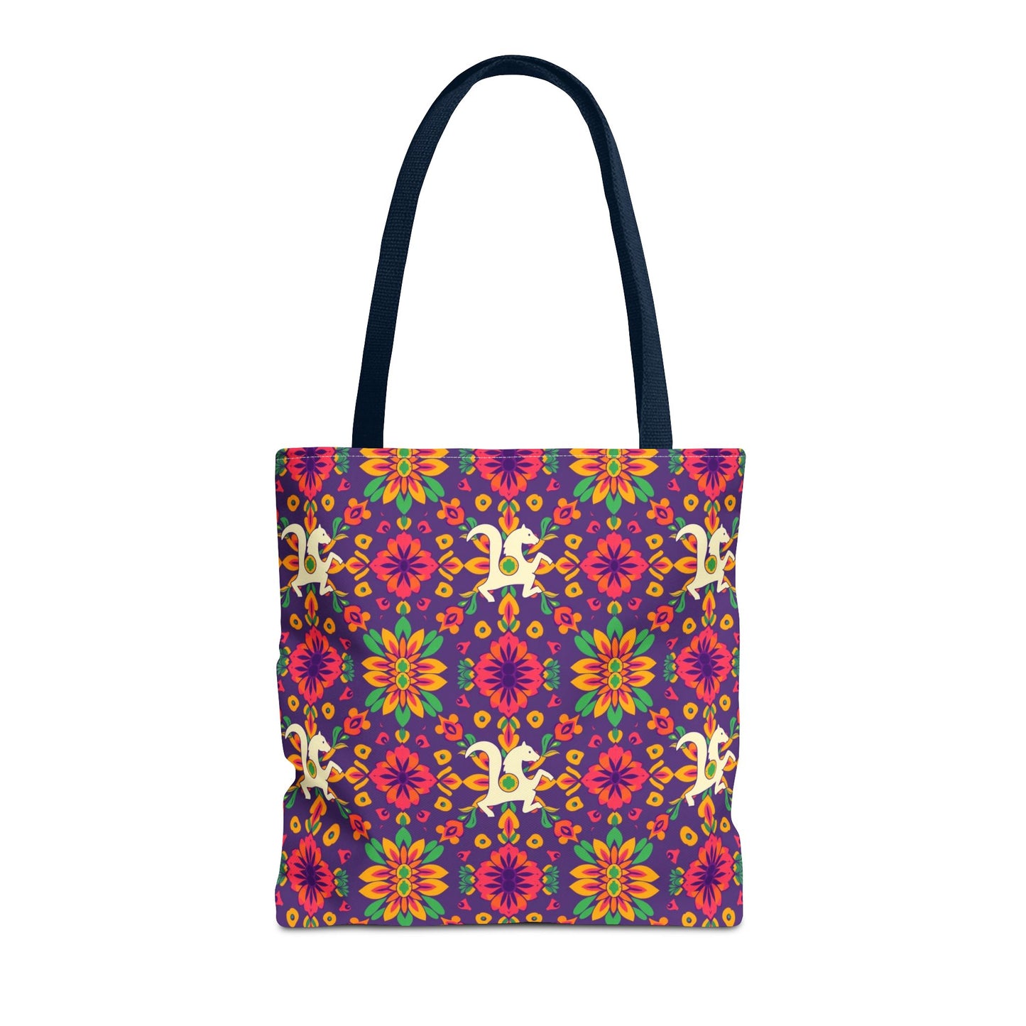 Tote Bag (AOP), Aquarius, Zodiac v2, Flower Pattern