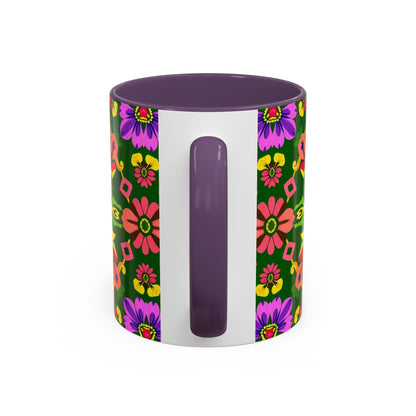 Accent Coffee Mug, Libra, Zodiac, Flower Pattern, (11, 15oz)