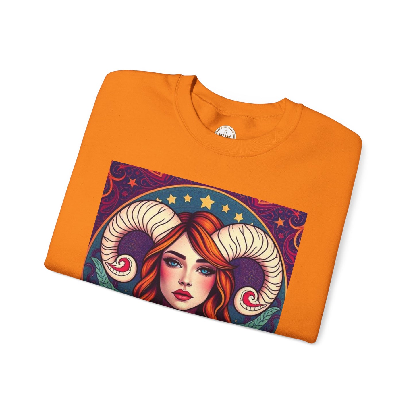 Unisex Heavy Blend™ Crewneck Sweatshirt, Aries, Zodiac v1, Sexy Pattern
