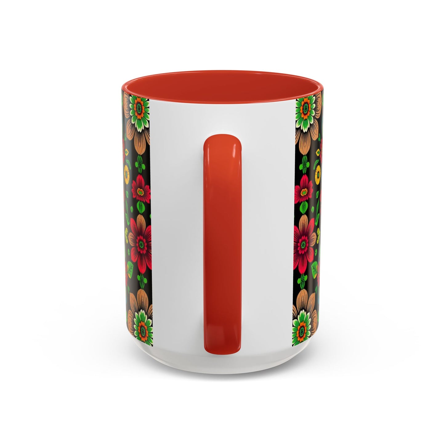 Accent Coffee Mug, Gemini, Zodiac v4, Flower Pattern, (11, 15oz)