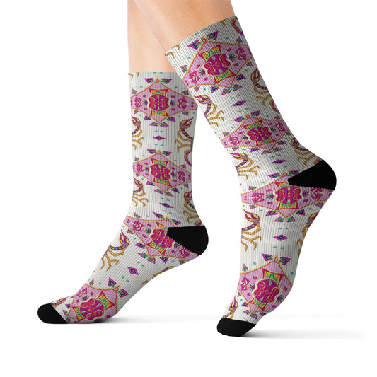 Sublimation Socks, Scorpio, Zodiac v1, Jewel Pattern